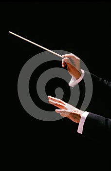 Conductor with baton