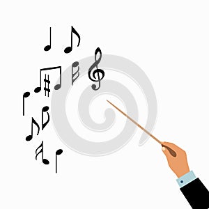 Conductor hands concept.