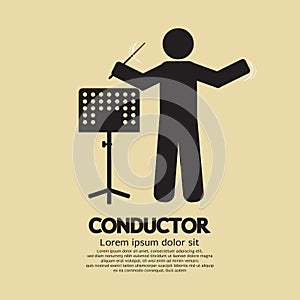Conductor With Music Stand Symbol