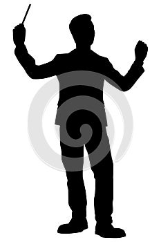 Conductor silhouette vector