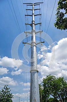 Conductor Stringing On Transmission Monopole Tower
