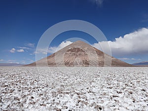 Cone of Arita and Arizaro salt flat, Salta, Argentina photo