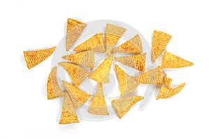 Cone corn chips isolated