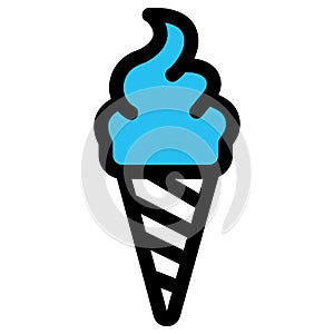Cone, cup cone fill vector icon which can easily modify or edit