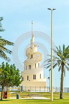 Cone monument at artifical Murjan Island, Dammam photo