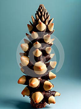 cone painted background knolling realistic Pantone photo