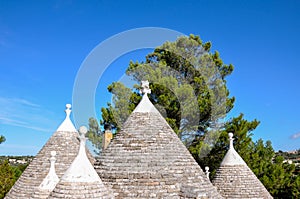 Cone roofs of a trullo, Cisternino (Italy)