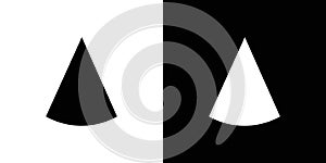 Cone shape 3D icon logo set vector