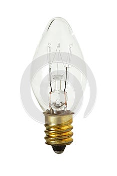 Cone Shape Incandescent Lamp isolated on white background clipping path