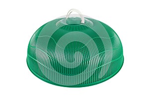 cone shaped cover for keeping food away from flies isolated on w