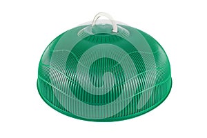 cone shaped cover for keeping food away from flies isolated on w photo