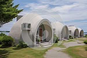 Cone shaping building future. Generate AI