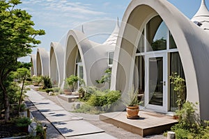 Cone shaping building structure. Generate AI