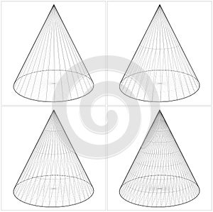 Cone From The Simple To The Complicated Shape Vect