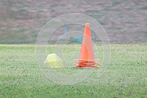 Cone training of green grass