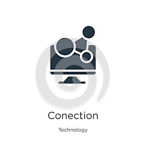 Conection icon vector. Trendy flat conection icon from technology collection isolated on white background. Vector illustration can