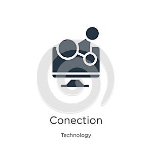 Conection icon vector. Trendy flat conection icon from technology collection isolated on white background. Vector illustration can photo