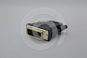 Conector DVI to HDMI isolated white background photo