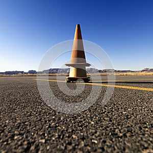 Cones on Airport Tarmac photo