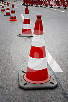 Cones on the street