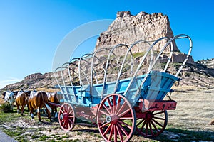 Conestoga Wagon in Scotts Bluff National Monument, Nebraska