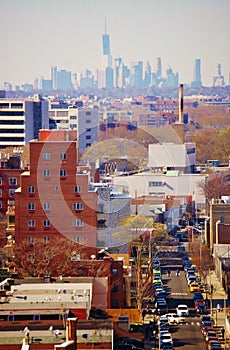 Coney island brooklyn new york air view panorama