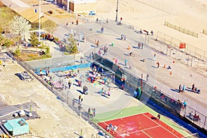 Coney island brooklyn new york air view panorama