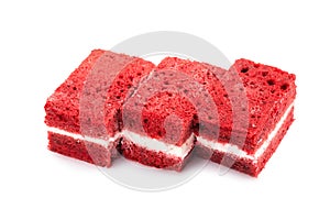 A confection isolated on a white background. Sweet cakes, cookies, muffins, shortbread cookies in front of a white background