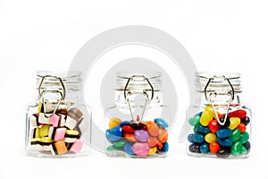 Confectionary in glass jar photo