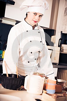 Confectioner Baking A Cake