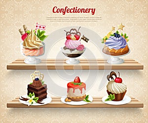 Confectionery Colorful Illustration