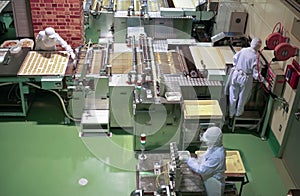 Confectionery factory on production cookie photo