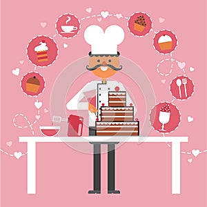 Confectionery And Pastry Concept Background