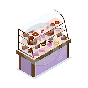 Confectionery Showcase Cafeteria Composition