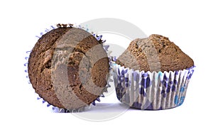 Confectionery, sweets, sweets. chocolate cupcakes, muffin cupcakes on a white background. isolate