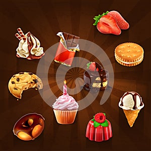 Confectionery vector icons