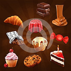 Confectionery vector icons