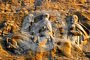 Confederate Carvings on Stone Mountain, Georgia
