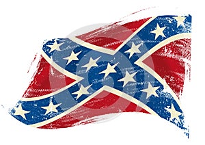 Confederate flag grunge photo