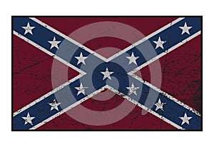 Confederate Flag Grunged