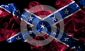 Confederate flag, Navy Jack smoke flag photo