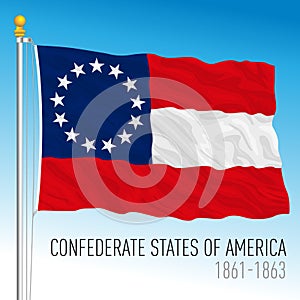 Confederate states historical flag, 1861 - 1863, United States