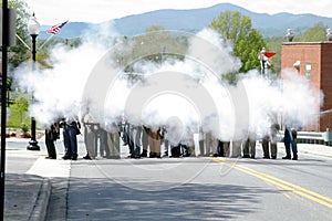 Confederates Firing photo