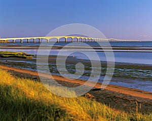 Confederation Bridge across the sea