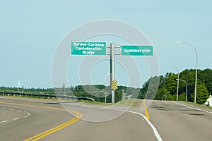 Confederation Bridge Road Sign - PEI - Canada