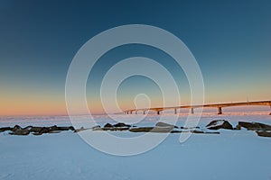 Confederation Bridge at sunrise