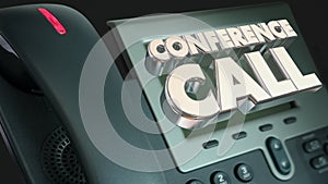 Conference Call Telephone Words Meeting Scheduled