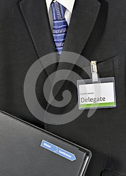 Conference delegate in suit