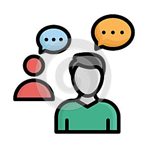Conference, discussion Vector Icon which can easily modify or edit