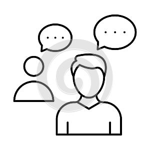 Conference, discussion Vector Icon which can easily modify or edit